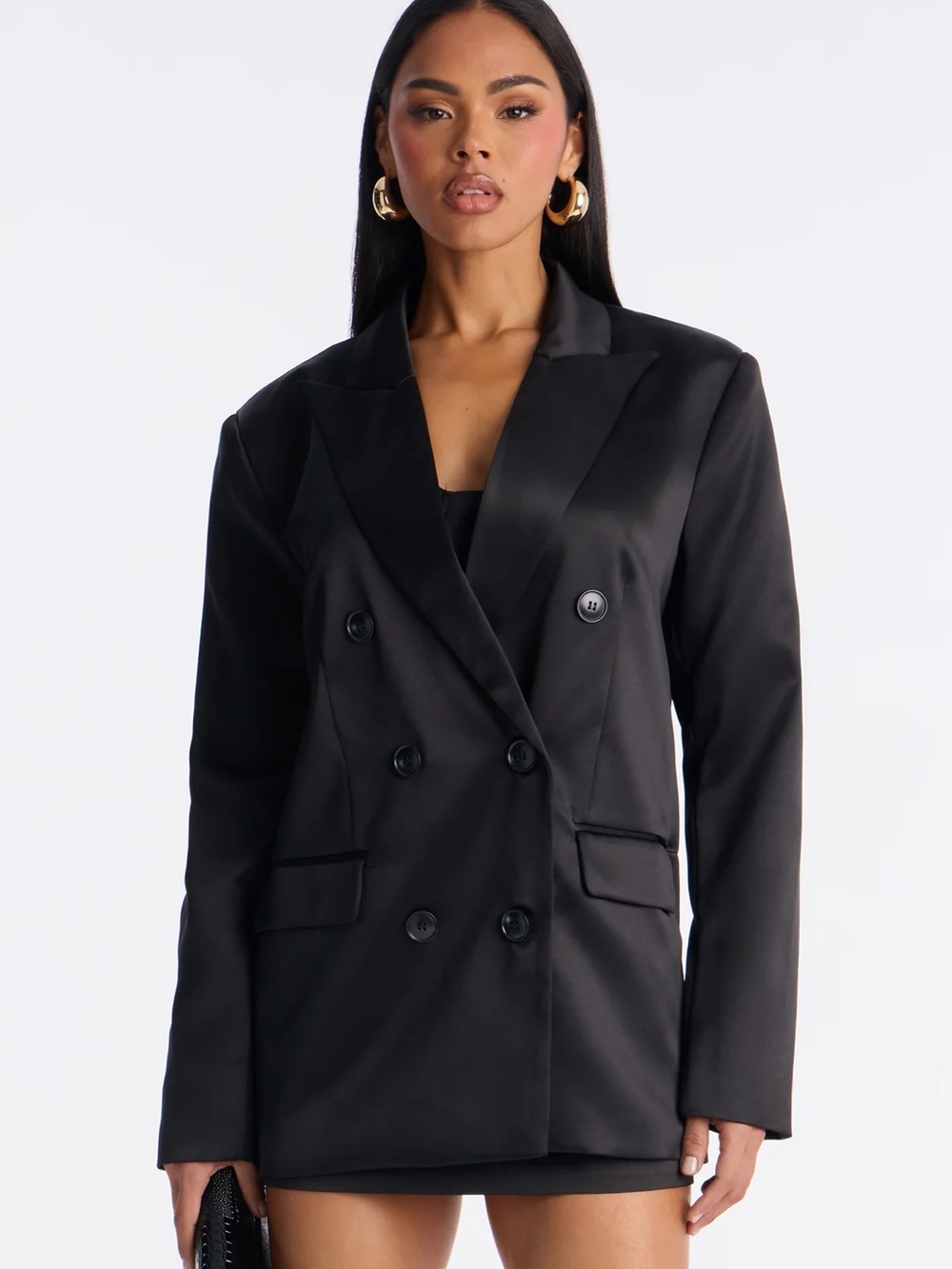 Black Satin Blazer size small